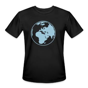 Earth - Men's Moisture Wicking Performance T-Shirt - black - Front - Jackson (183cm)