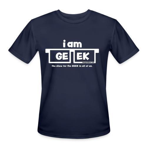 iamGEEK classic White - Men's Moisture Wicking Performance T-Shirt