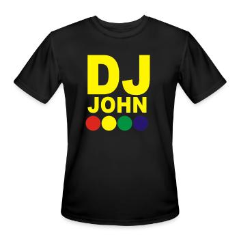 DJ John - Men's Moisture Wicking Performance T-Shirt - black - Front - Jackson (183cm)