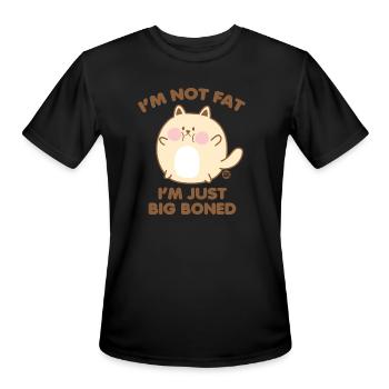 Fat Cat - Men's Moisture Wicking Performance T-Shirt - black - Front - Jackson (183cm)