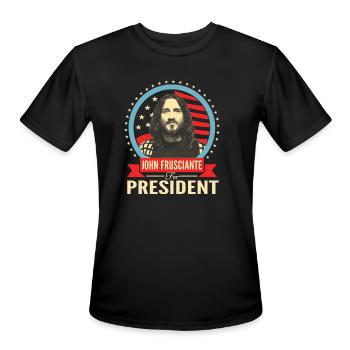 John Frusciante for president - Men's Moisture Wicking Performance T-Shirt - black - Front - Jackson (183cm)