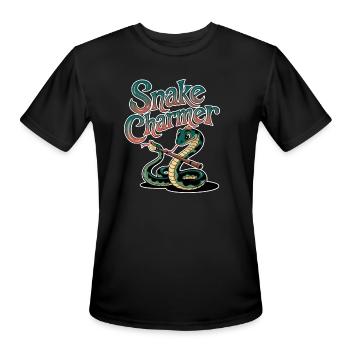 Slithering Snake Style - Men's Moisture Wicking Performance T-Shirt - black - Front - Jackson (183cm)