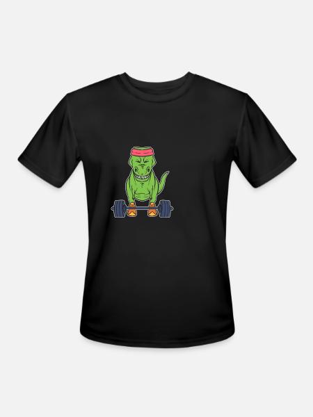 Trex Weightlifting Weightlifter Gift - Men's Moisture Wicking Performance T-Shirt - black