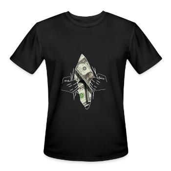 ripped T shirt Dollar - Men's Moisture Wicking Performance T-Shirt - black - Front - Jackson (183cm)