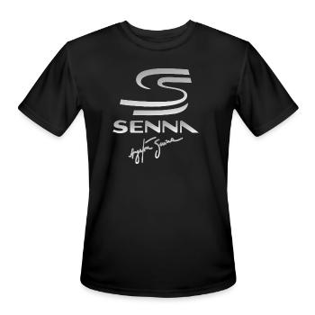 Sennal Signature Line Art - Men's Moisture Wicking Performance T-Shirt - black - Front - Jackson (183cm)