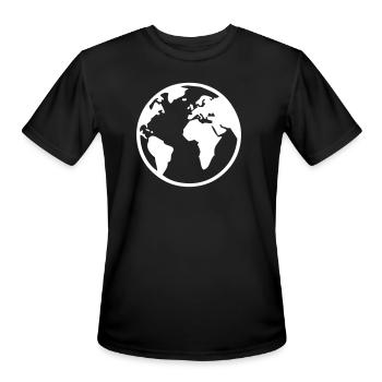 Planet Earth - Men's Moisture Wicking Performance T-Shirt - black - Front - Jackson (183cm)