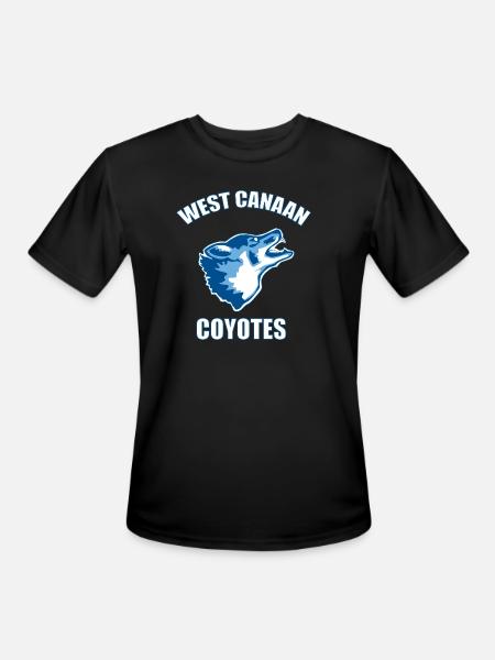 West Canaan Coyotes - Men's Moisture Wicking Performance T-Shirt - black
