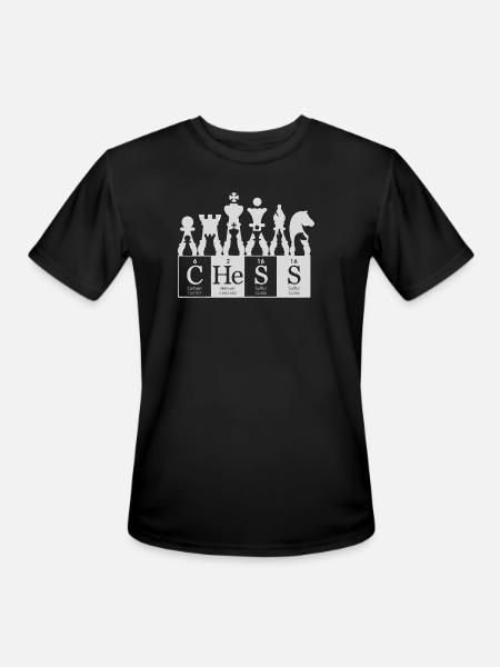 ChemChess Atomic Chessboard Periodic - Men's Moisture Wicking Performance T-Shirt - black