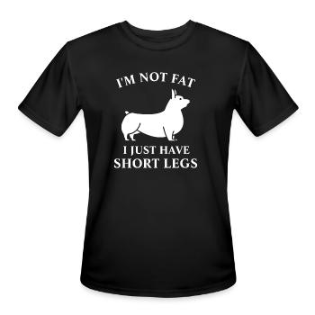 I'm Not Fat - Men's Moisture Wicking Performance T-Shirt - black - Front - Jackson (183cm)