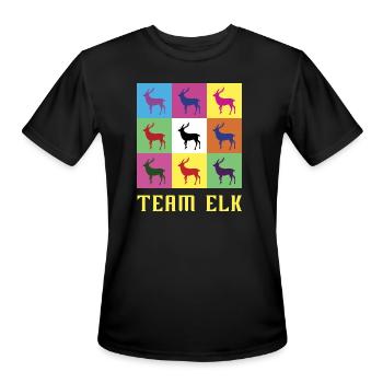 Team Elk - Men's Moisture Wicking Performance T-Shirt - black - Front - Jackson (183cm)