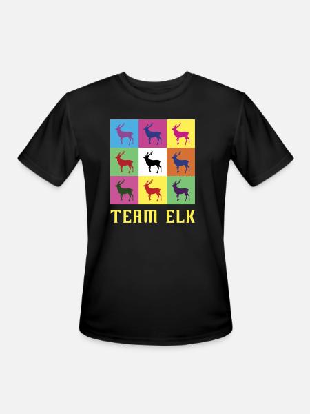 Team Elk - Men's Moisture Wicking Performance T-Shirt - black