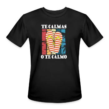 te calmas o te calmo - Men's Moisture Wicking Performance T-Shirt - black - Front - Jackson (183cm)