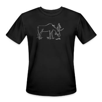 Moose Love - Men's Moisture Wicking Performance T-Shirt - black - Front - Jackson (183cm)