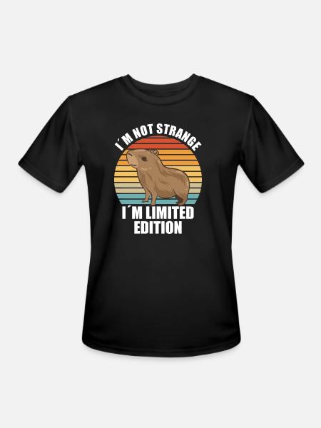 Capybara zoo animal design - Men's Moisture Wicking Performance T-Shirt - black