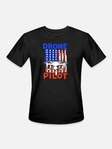 Drone Pilot - Men's Moisture Wicking Performance T-Shirt - black