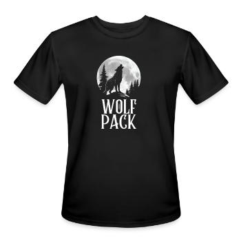 Wolf Pack - Men's Moisture Wicking Performance T-Shirt - black - Front - Jackson (183cm)