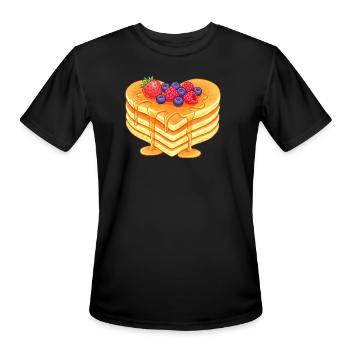 Sweet Berry Pancake Stack - Men's Moisture Wicking Performance T-Shirt - black - Front - Jackson (183cm)