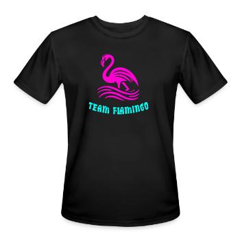 Team Flamingo - Men's Moisture Wicking Performance T-Shirt - black - Front - Jackson (183cm)