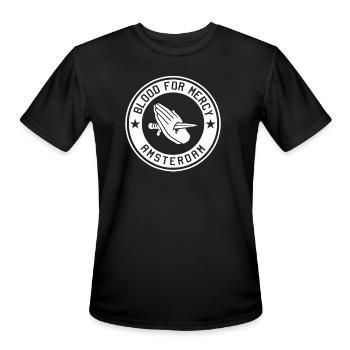Mercy Amidst Strife Emblem - Men's Moisture Wicking Performance T-Shirt - black - Front - Jackson (183cm)