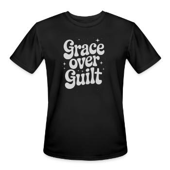 grace_over_guilt - Men's Moisture Wicking Performance T-Shirt - black - Front - Jackson (183cm)