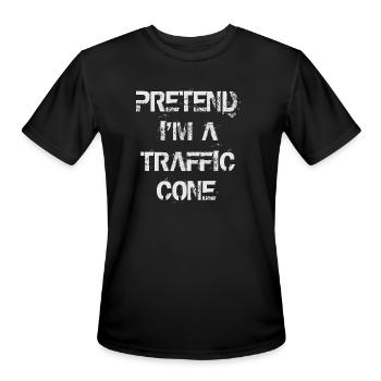 Pretend I'm a Traffic Cone - Men's Moisture Wicking Performance T-Shirt - black - Front - Jackson (183cm)