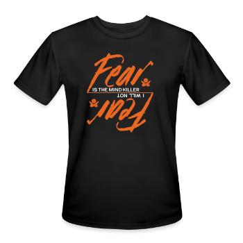 Fear is the Mind Killer T-Shirt - Men's Moisture Wicking Performance T-Shirt - black - Front - Jackson (183cm)