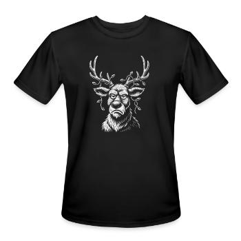 Grumpy Moose Vine Crown - Men's Moisture Wicking Performance T-Shirt - black - Front - Jackson (183cm)