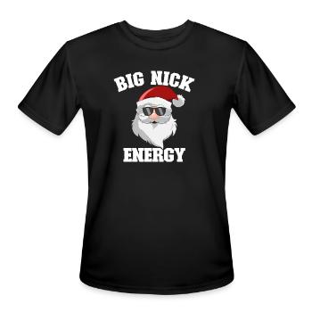 Santa Claus Funny Christmas Big Nick Energy - Men's Moisture Wicking Performance T-Shirt - black - Front - Jackson (183cm)