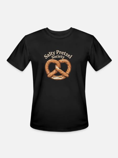 Salty Pretzel Society - Men's Moisture Wicking Performance T-Shirt - black