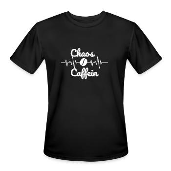 Chaos Coffee Pulse - Men's Moisture Wicking Performance T-Shirt - black - Front - Jackson (183cm)