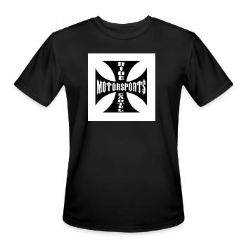 IronCross Motorsports Emblem - Men's Moisture Wicking Performance T-Shirt - black - Front - Jackson (183cm)
