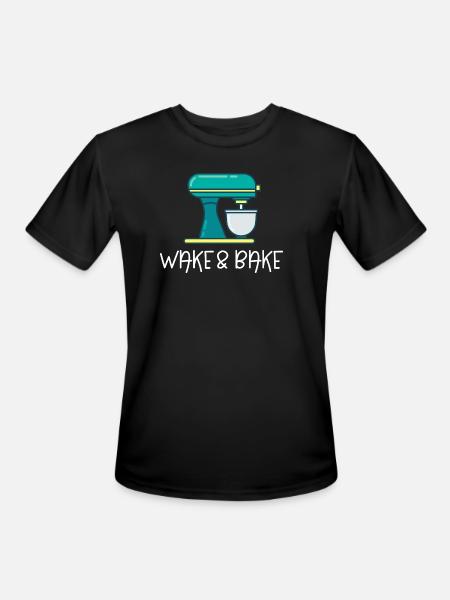 Wake And Bake - Men's Moisture Wicking Performance T-Shirt - black