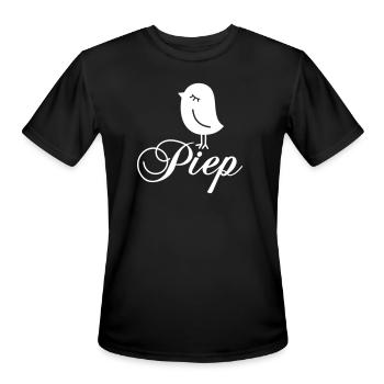 Sparrow “Piep” - Men's Moisture Wicking Performance T-Shirt - black - Front - Jackson (183cm)