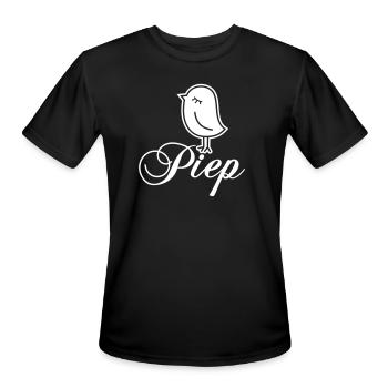 Sparrow “Piep” - Men's Moisture Wicking Performance T-Shirt - black - Front - Jackson (183cm)