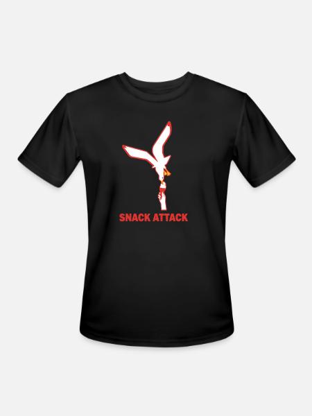 Snack Attack Seagull Ice Cream - Men's Moisture Wicking Performance T-Shirt - black