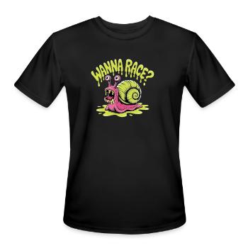 Escargot Audacieux - T-Shirt Performance pour hommes - noir - Devant - Jackson (183cm)