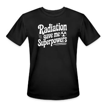 Radiation Gave Me Superpowers - Men's Moisture Wicking Performance T-Shirt - black - Front - Jackson (183cm)