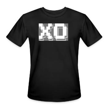 XO Pixel Art Tech - Men's Moisture Wicking Performance T-Shirt - black - Front - Jackson (183cm)