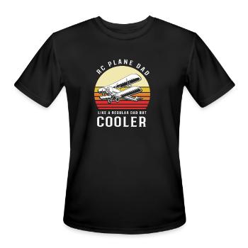 RC Plane Dad Pilot Model Airplane - Men's Moisture Wicking Performance T-Shirt - black - Front - Jackson (183cm)