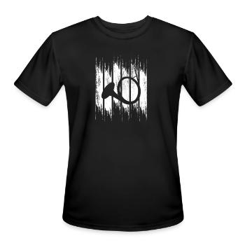 French Horn - Men's Moisture Wicking Performance T-Shirt - black - Front - Jackson (183cm)