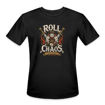 Roll For Chaos Fate Decides RPG - Men's Moisture Wicking Performance T-Shirt - black - Front - Jackson (183cm)