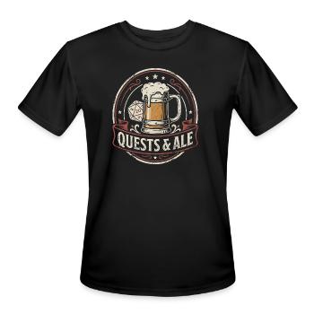 Quests & Ale Tavern Dice Mug - Men's Moisture Wicking Performance T-Shirt - black - Front - Jackson (183cm)