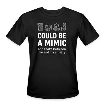 Could Be A Mimic Anxiety RPG - Men's Moisture Wicking Performance T-Shirt - black - Front - Jackson (183cm)