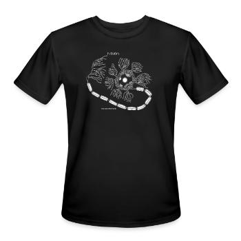 Neuron Cell Art - Men's Moisture Wicking Performance T-Shirt - black - Front - Jackson (183cm)