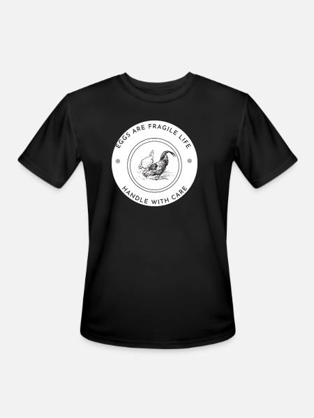 Eggs_Are_Fragile_Life - Men's Moisture Wicking Performance T-Shirt - black