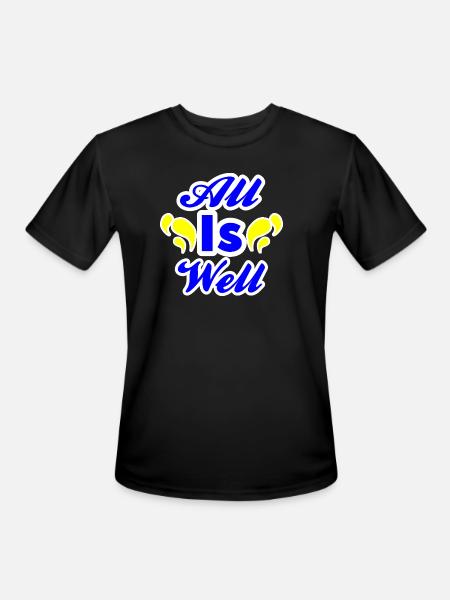 All Is Well - Men's Moisture Wicking Performance T-Shirt - black