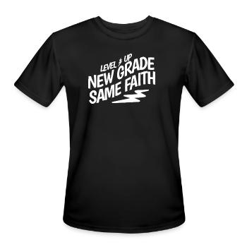 Level Up New Grade Same Faith - Men's Moisture Wicking Performance T-Shirt - black - Front - Jackson (183cm)