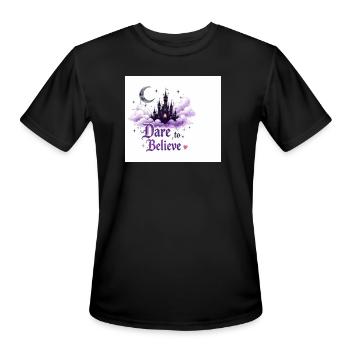 Dare to Believe: Moonlit Castle Dream - Men's Moisture Wicking Performance T-Shirt - black - Front - Jackson (183cm)
