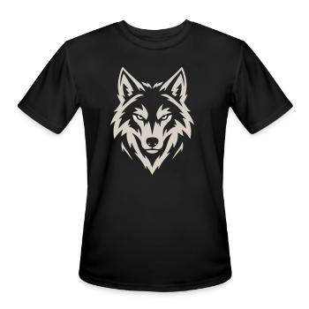 Fierce Wolf - Men's Moisture Wicking Performance T-Shirt - black - Front - Jackson (183cm)