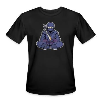  Ninja Zen Meditation - Men's Moisture Wicking Performance T-Shirt - black - Front - Jackson (183cm)
